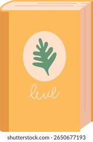 Livro sobre a ilustração vetorial da ciência botânica