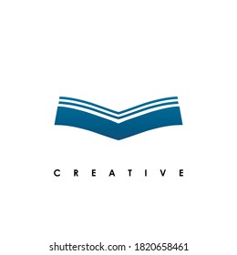 Book Abstract logo Icon template design in Vector illustration
