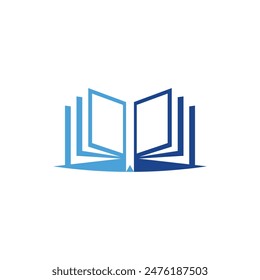 book abstract logo modern style