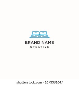 Book Abstract logo template design in Vector illustration 