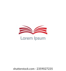 Book abstract logo vector image

