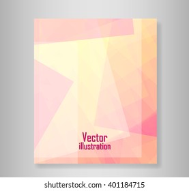 Buchen Sie abstrakte rosafarbene Illustration mit Rectangle. Vektorillustration
