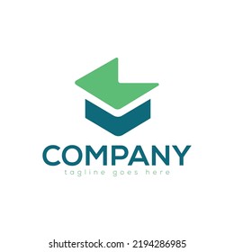 Diseño de diseños de logotipos de libro, academia, papel y tecnología