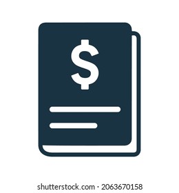 Book, account, finance icon. Simple editable vector design isolated on a white background.