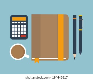 book for accounting and business  plan working outdoor