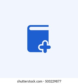 book add icon, isolated, white background