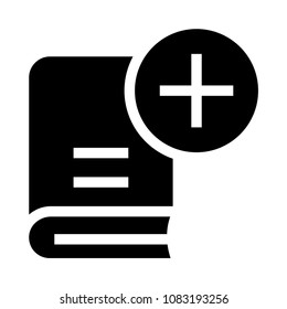 book add vector glyphs icon