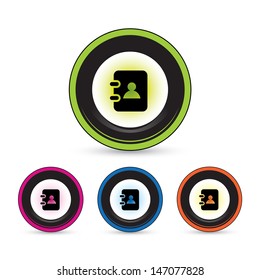 Book address button icon for use