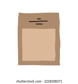 Book aesthetic handdrawn art brown