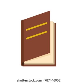 Book ajar icon. Flat illustration of book ajar vector icon isolated on white background
