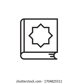 book, al quran icon vector illustration