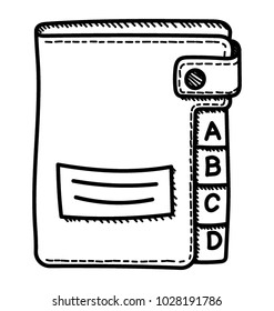A book with alphabets is all in one dictionary concept 