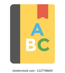 A book with alphabets is all in one dictionary concept