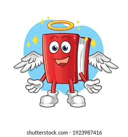 book angel with wings vector. cartoon character