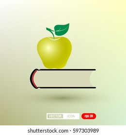 book with apple