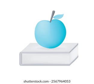 Book and apple gravity education
