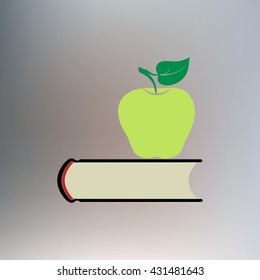 book with apple icon