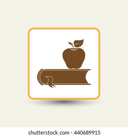 book with apple icon