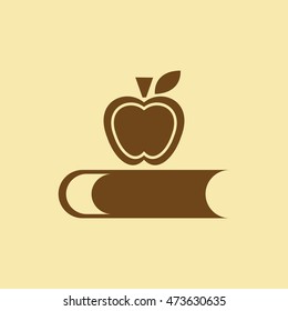 Book & Apple Icon.