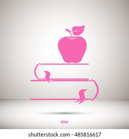 book with apple icon