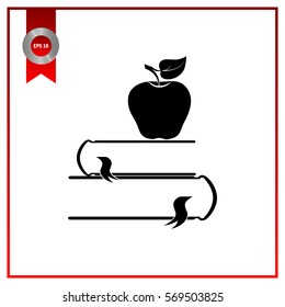 book with apple icon