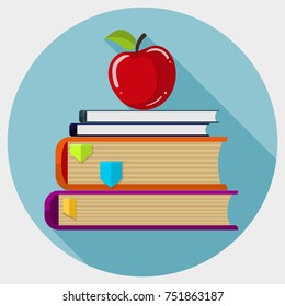 Book and apple icon
