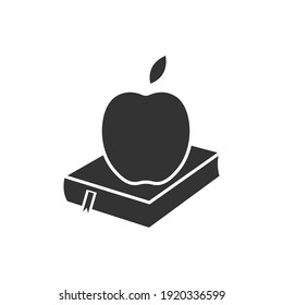 Book And Apple Icon Design Template Vector Isolated