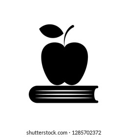 book and apple icon vector template