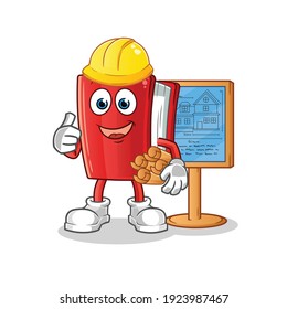 book Architect illustration. character vector