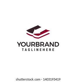 book arrow logo design concept template vector