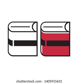 Book art vector line and full color