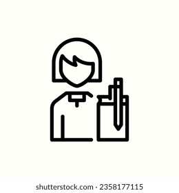 book author icon, isolated icon in light background, perfect for website, blog, logo, graphic design, social media, UI, mobile app