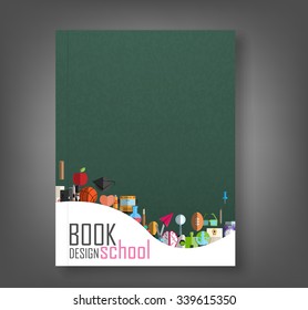 Book Back to School icon background, illustration vector.