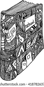 book, back to school, sketch