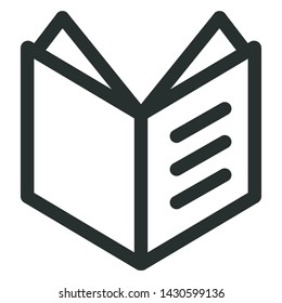 book back view - minimal line web icon. simple vector illustration. concept for infographic, website or app.