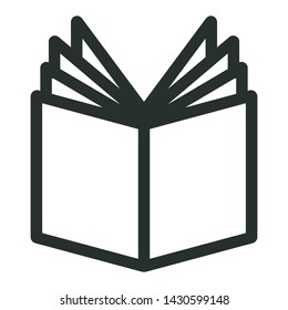 book back view - minimal line web icon. simple vector illustration. concept for infographic, website or app.