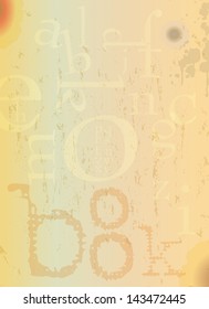 book background / design, letters