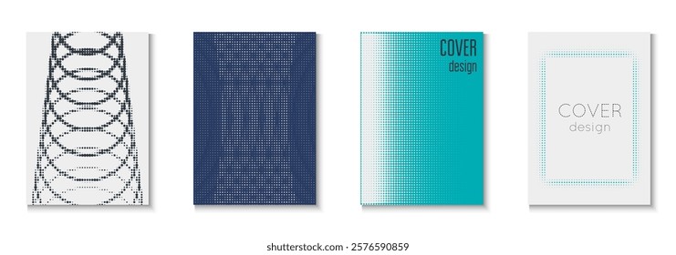 Book Background Set. Color Art With Memphis Elements. Flat Invitation With Geometric Frame. Business Flyer. Minimalist Line Pattern. Geometric Music Cover. Trendy Book Background