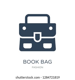 book bag icon vector on white background, book bag trendy filled icons from Fashion collection, book bag vector illustration