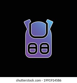 Book Bag With Pockets blue gradient vector icon