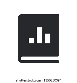 book balance accounting flat vector icon