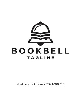 Book, bell, logo vector designs template