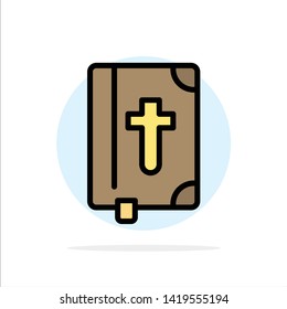 Book, Bible, Easter, Holiday Abstract Circle Background Flat color Icon