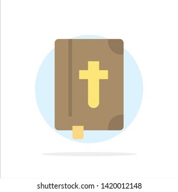 Book, Bible, Easter, Holiday Abstract Circle Background Flat color Icon