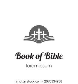 Book of Bible ogo or symbol template design