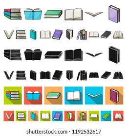 Book in the binding cartoon icons in set collection for design. Printed products vector symbol stock web illustration.