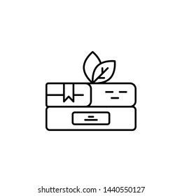 book, biology icon. Simple thin line, outline vector of Biology icons for UI and UX, website or mobile application