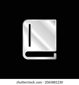 Book Of Black Cover Closed silver plated metallic icon