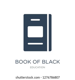 book of black cover icon vector on white background, book of black cover trendy filled icons from Education collection, book of black cover vector illustration