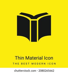 Book Of Black Cover Opened Back View minimal bright yellow material icon